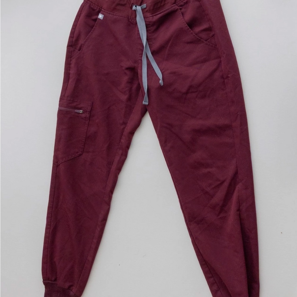 Figs Burgundy Jogger Pants